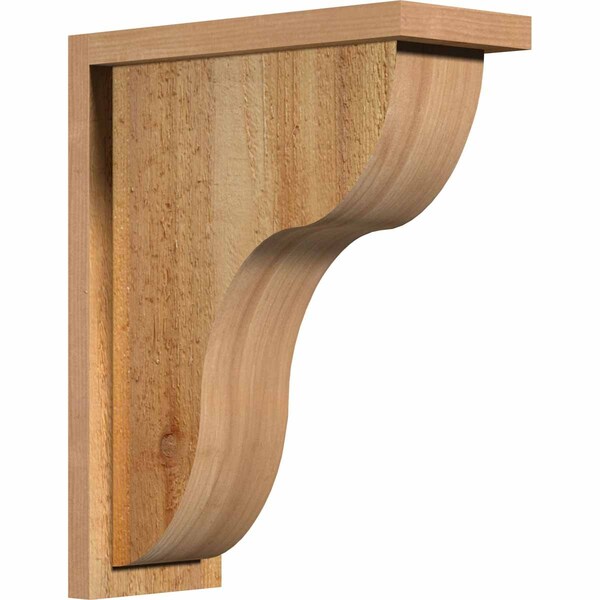Ekena Millwork Carmel Rough Sawn Corbel w/Backplate, Western Red Cedar, 6"W x 14"D x 18"H COR06X14X18CAR01RWR - main